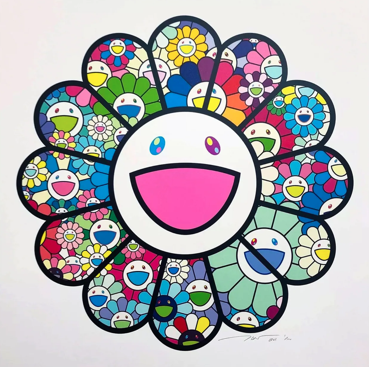 A floor mat artwork “Flower Mat” from Takashi Murakami - Dope! Gallery